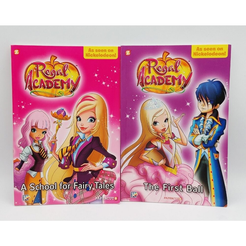 Regal Academy Graphic Novels 1,2 A School for Fairy Tales & The First Ball Books